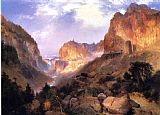 Yellowstone Paintings - Golden Gateway to the Yellowstone by Thomas Moran